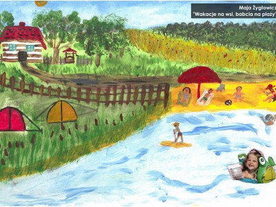 II Intergenerational art competition ”Childhood Memory”-KAT 2 Maja Żygłowicz „Wakacje na wsi, babcia na plaży”_.jpg